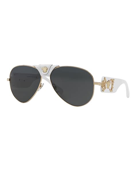 versace aviator sunglasses white.